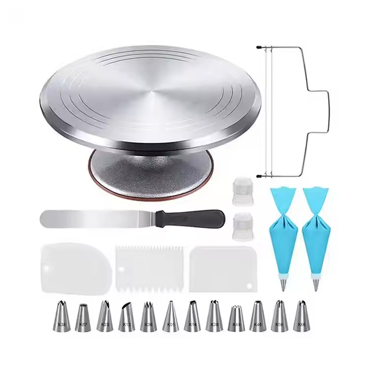 22 pezzi Kit di decorazione di torta in alluminio.