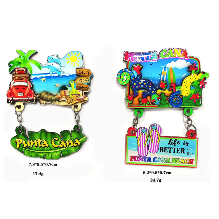 Magnete da frigorifero souvenir dal design mediterraneo personalizzabile in 3D Magnete da frigorifero souvenir dal design mediterraneo personalizzabile in 3D