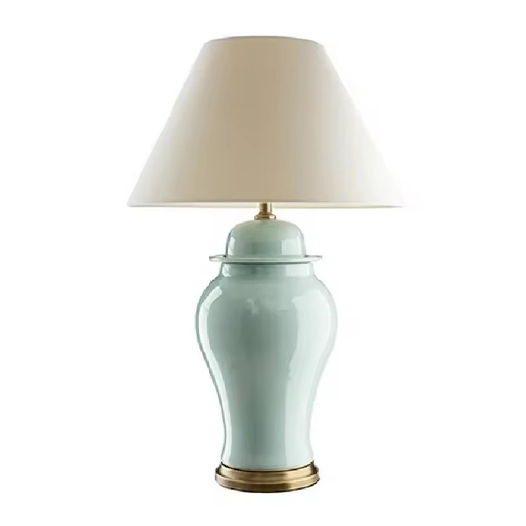Lampada da scrivania da comodino in ceramica americana minimalista e lussuosa