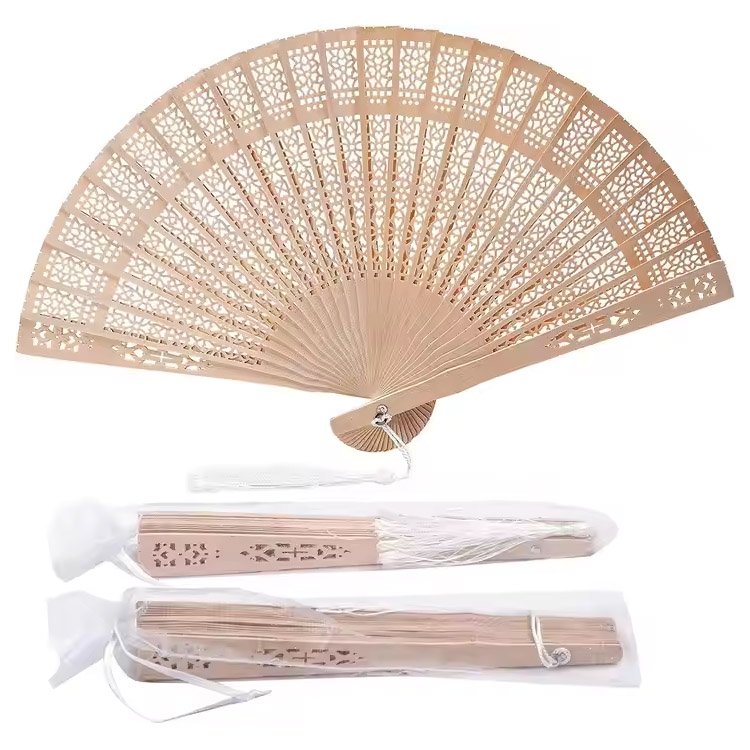 Ventaglio pieghevole in legno regalo di compleanno vintage in bambù
