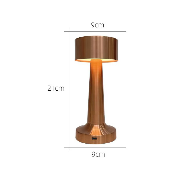 Lampada da scrivania con manubri da tavolo retrò con sensore tattile a LED da tavolo da bar