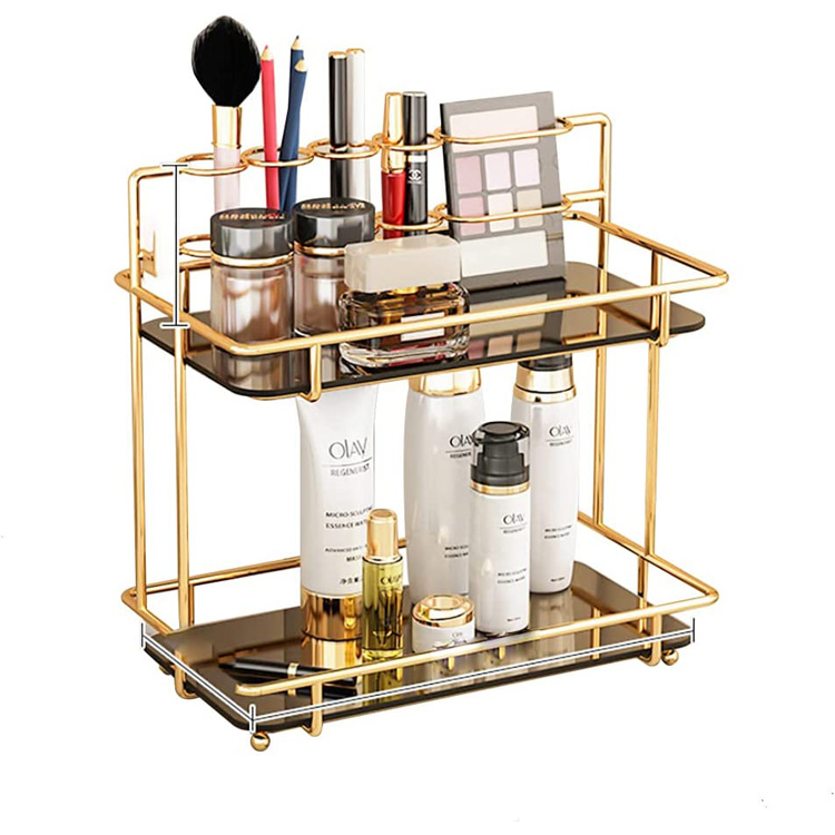 Organizer per rack di stoccaggio con espositore da banco per cosmetici