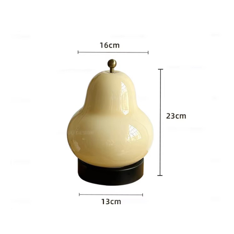 Lampada da tavolo a forma di pera cordless decorativa carina dimmerabile creativa