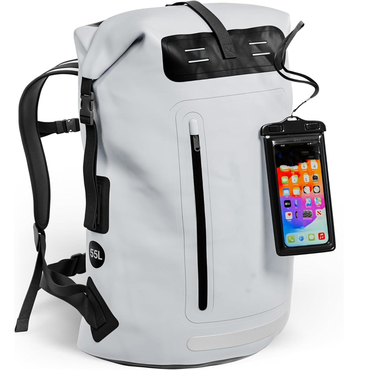 Borsa impermeabile personalizzata per esterni con chiusura roll-top