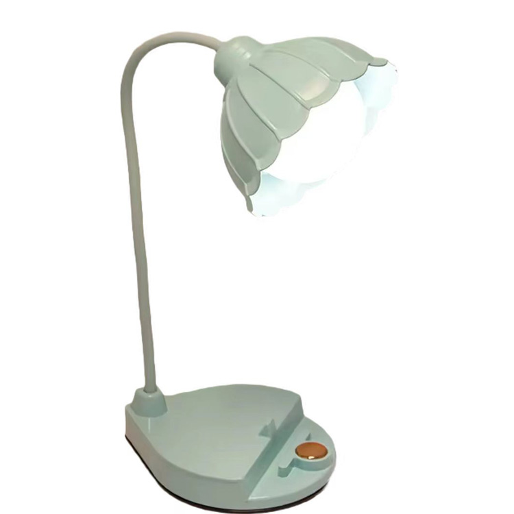 Lampada da scrivania floreale a LED con luce notturna da tavolo con faretto carino