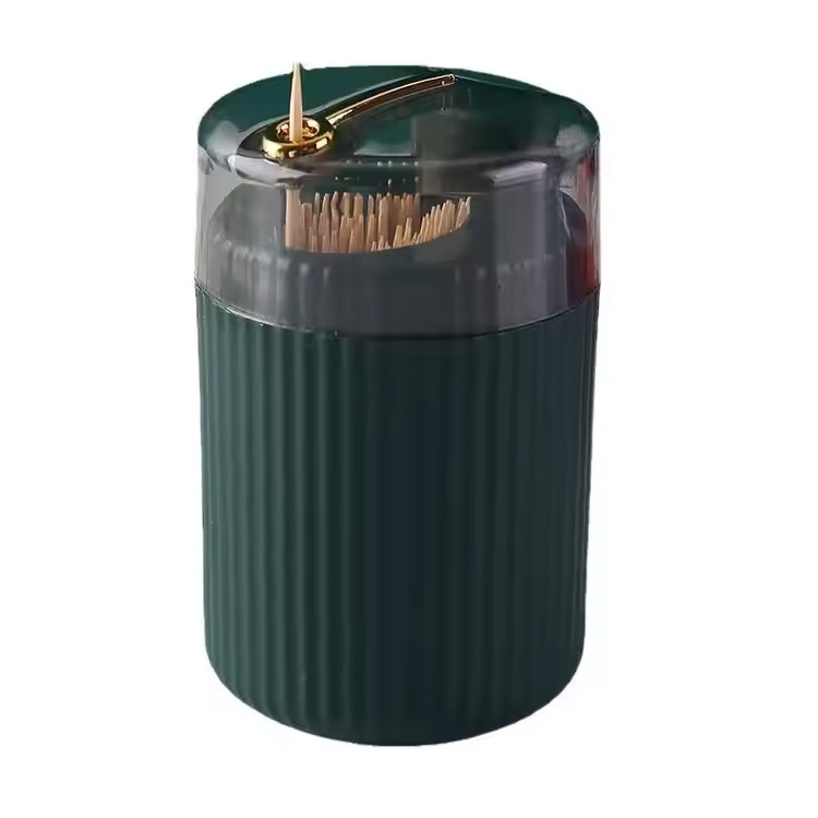 Porta contenitore per stuzzicadenti con scatola portaoggetti a spinta per dispenser