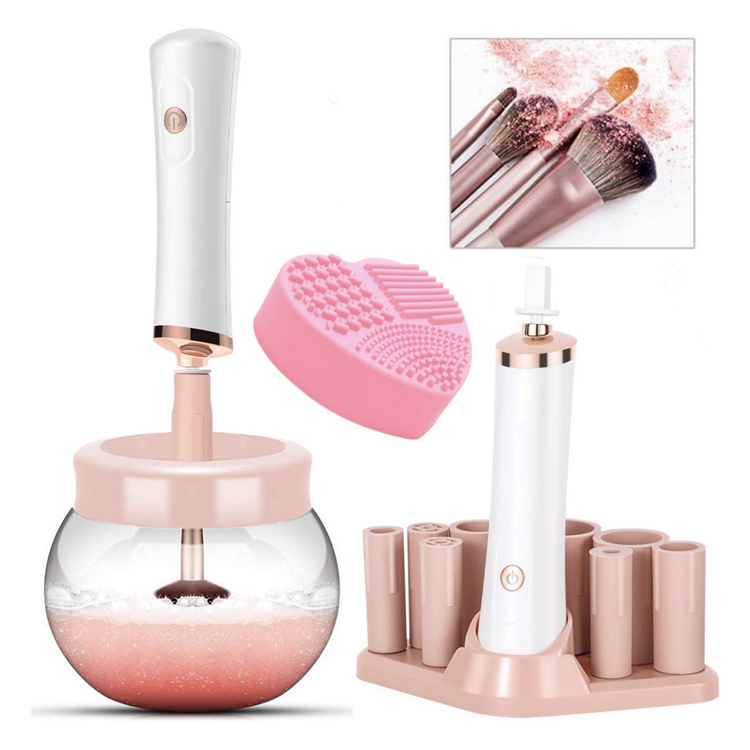 Detergente e asciugatrice per pennelli per trucco cosmetico elettrico Spinner