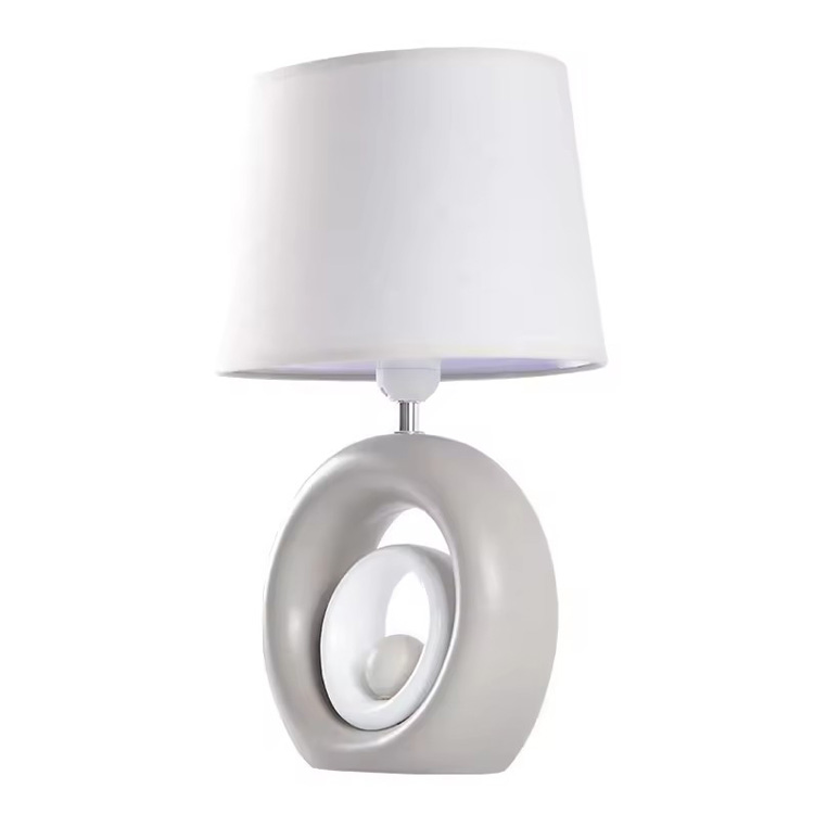 Lampada da scrivania contemporanea in pietra ceramica Drumhouse