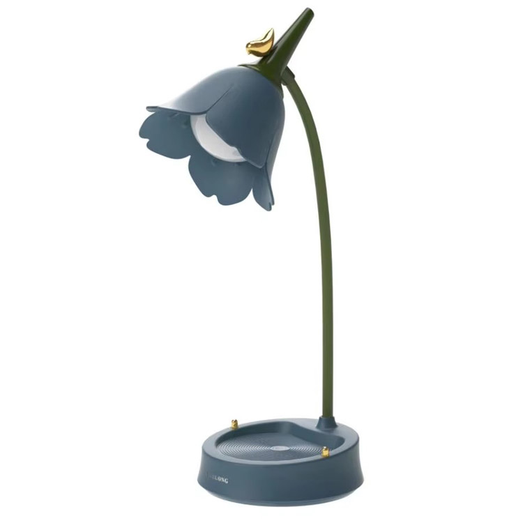 Lampada da tavolo touch da lettura per camera da letto per studenti a LED a forma di fiore