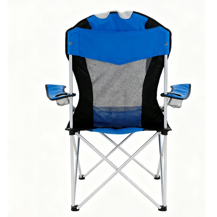 Sedia da campeggio pieghevole per picnic all'aperto con bevande termiche e birra