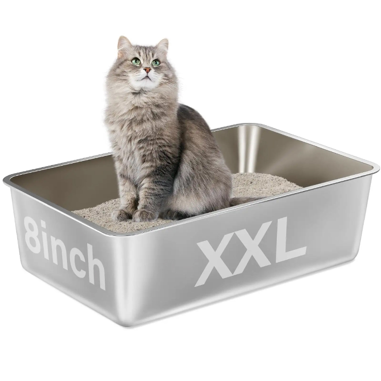 Lettiera per gatti a superficie liscia senza bastone del lato alto