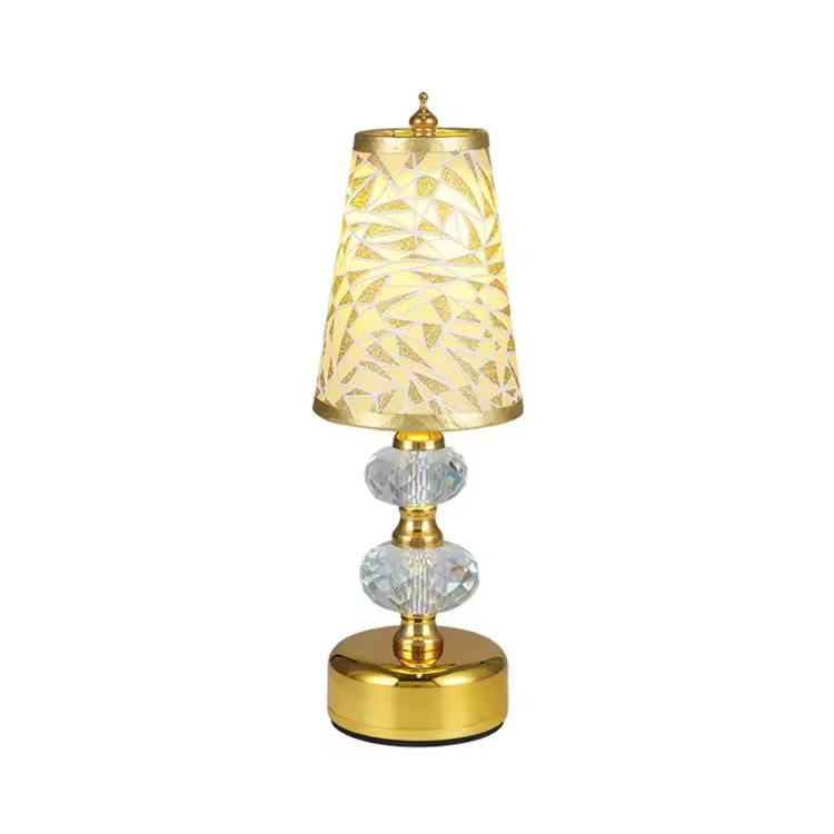 Lampada da tavolo dorata decorativa a LED ricaricabile di vendita calda