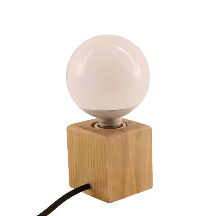 Lampada da tavolo a LED vintage Edison in legno con lampadina da lettura