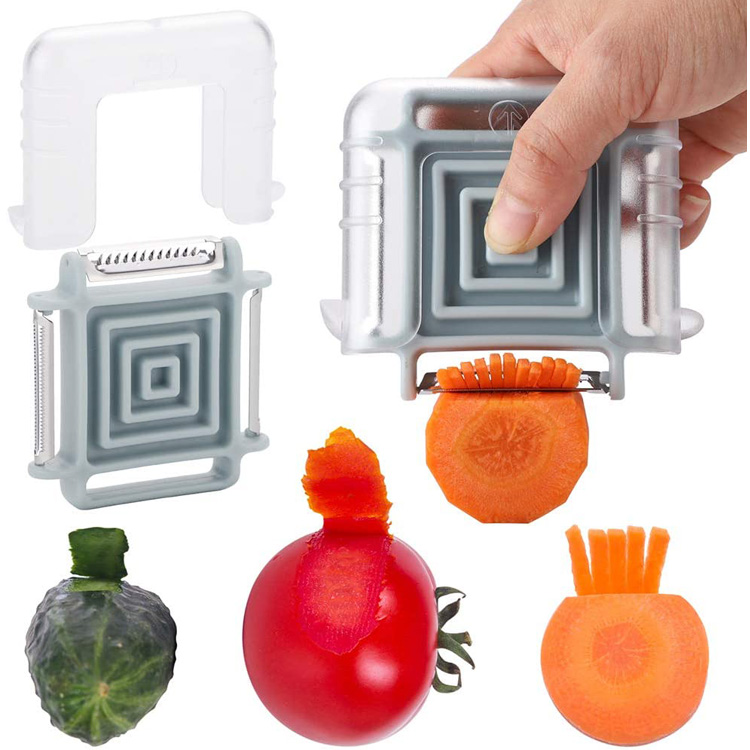 Pelapatate 3 in 1 per verdure da cucina a rotazione manuale