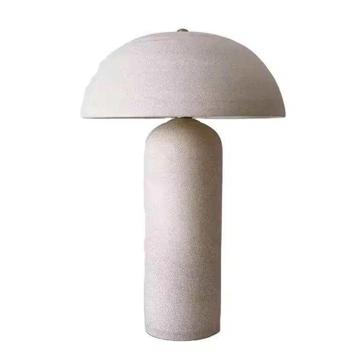 Lampada da tavolo in ceramica moderna e creativa a forma di fungo domestico