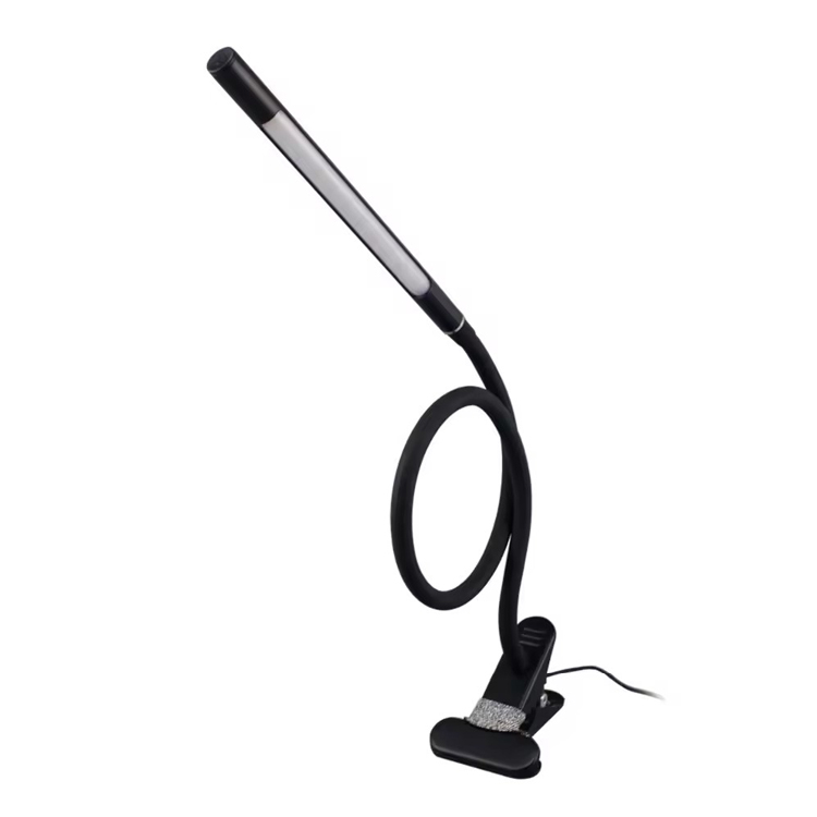 Lampada moderna da tavolo con clip, lampada da tavolo flessibile a LED USB da comodino
