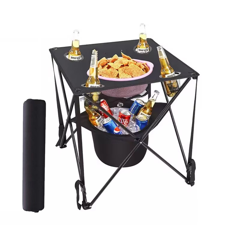Tavolo pieghevole moderno e portatile in ferro per bar domestico all'aperto