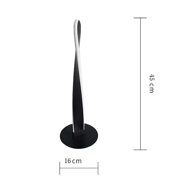 Lampada da scrivania a spirale decorativa dal design moderno e semplice