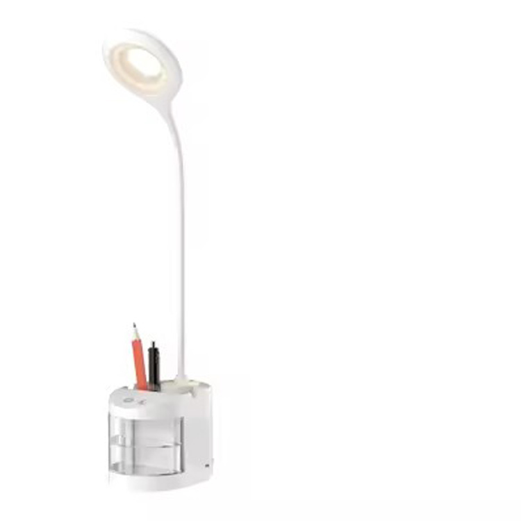 Lampada da scrivania multifunzionale a collo di cigno con mini ventilatore a LED