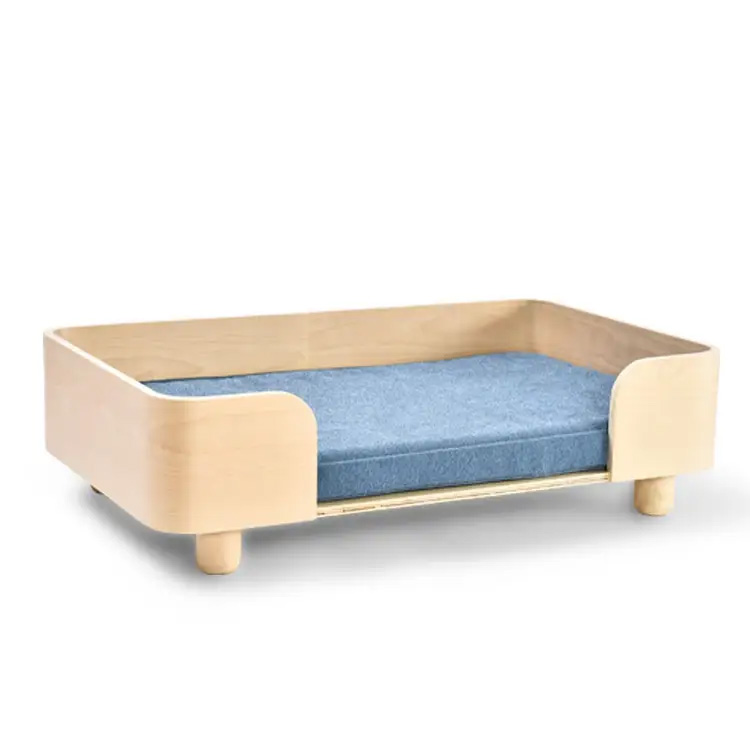 Nuovo design mobili mobili per animali domestici divano di divano per cani a cornice in legno
