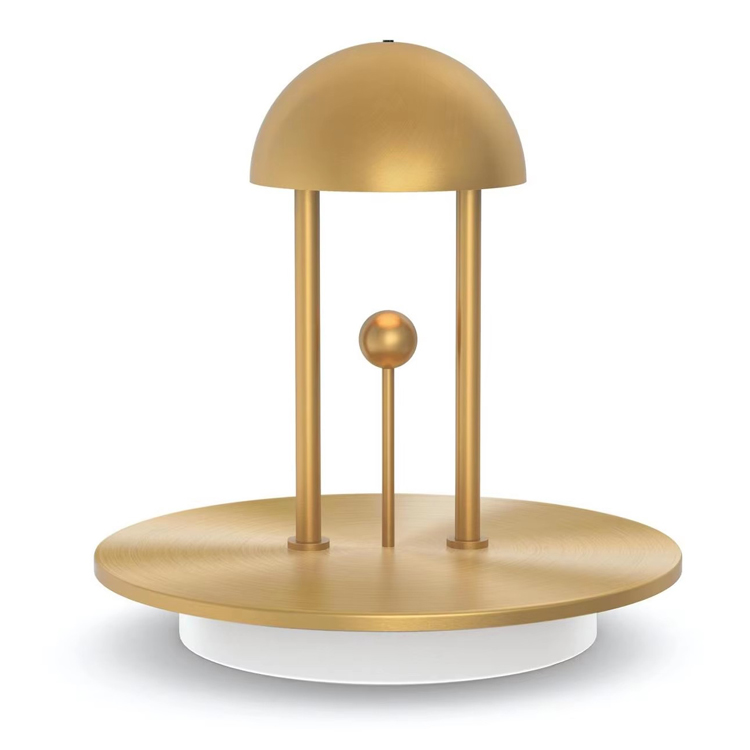 Lampada da tavolo moderna in ottone con batteria da 2000 mAh nordica moderna