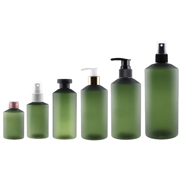 Bottiglia di shampoo toner glassata obliqua