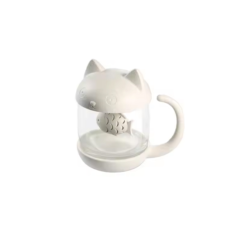 Office Tea Cup with Fish Infuser Fulter a forma di gatto