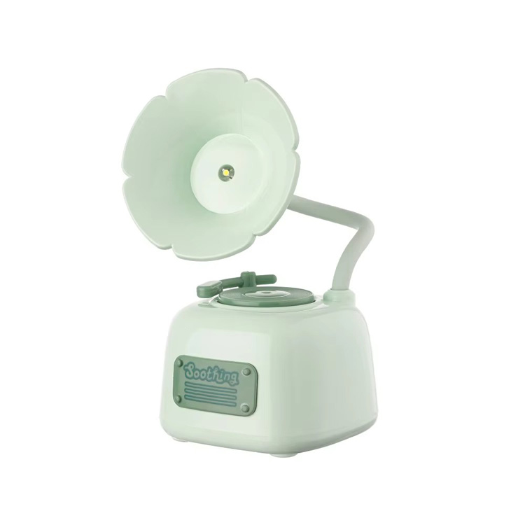 Lampada da tavolo mini fonografo dimmerabile con ricarica USB