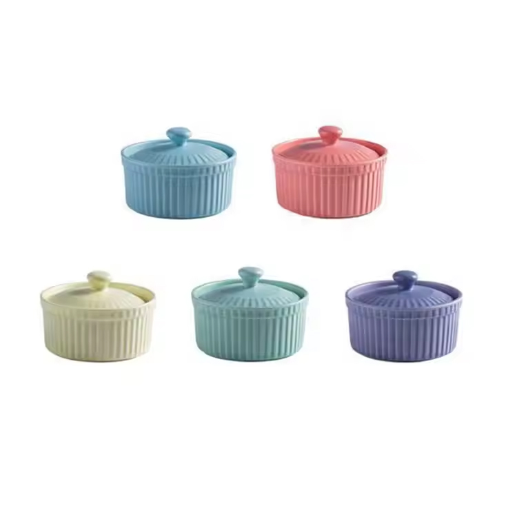 Forno al sicuro personalizzato adorabili rotonde ramekin ciotole