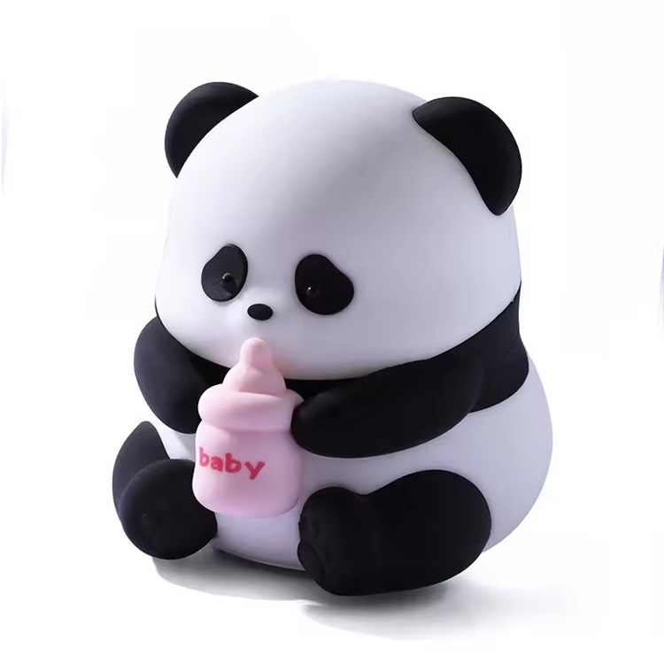 Panda Baby Night Lights Lampada da scrivania in silicone per animali carini