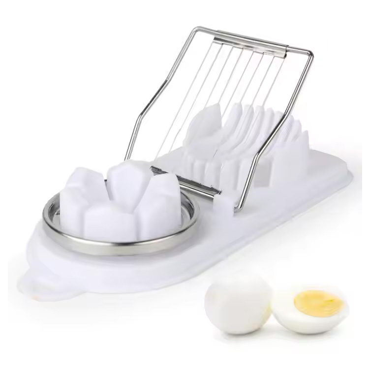 Caltore di uova in plastica 2 in 1 slicer di uova per uova di boild