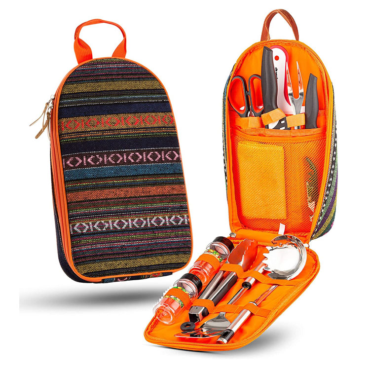 Set di utensili da campeggio per cucinare all'aperto da picnic portatile