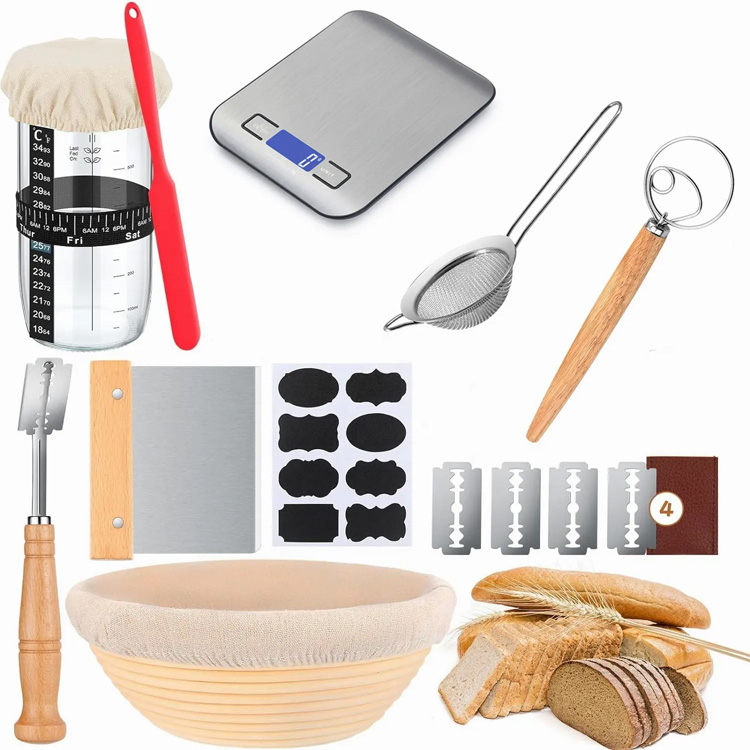 Set di cesti di pane in scala da cucina digitale di cottura premium