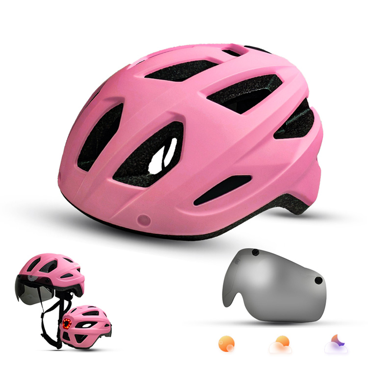 Casco da bici da strada di sicurezza traspirante con fanale posteriore ricaricabile