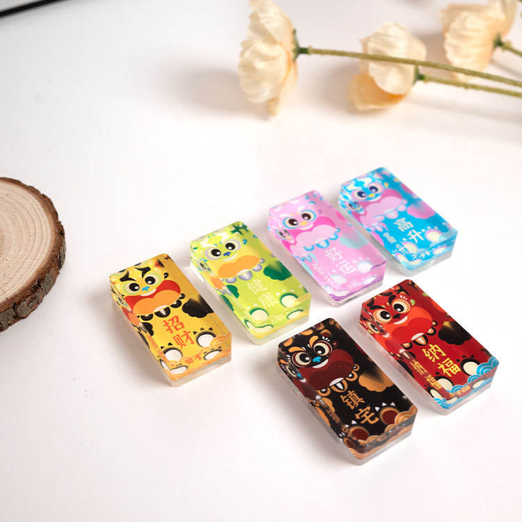 Adesivo magnetico per frigorifero in mattoni acrilici con magnete morbido Adesivo magnetico per frigorifero in mattoni acrilici con magnete morbido