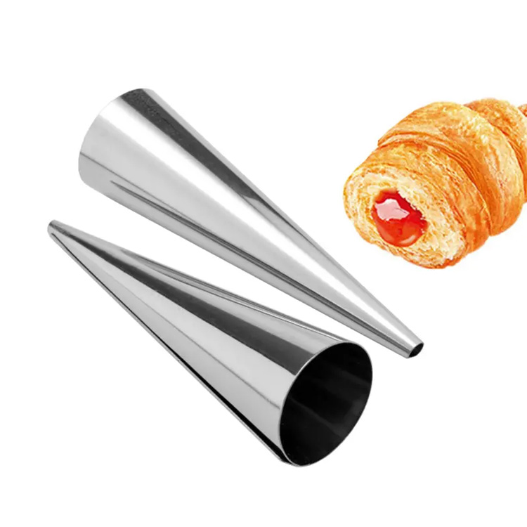 Pane danese in acciaio inossidabile coni da forno a muffa croissant