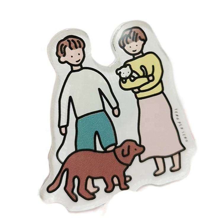 Trasparenza Adesivi magnetici per frigorifero acrilico creativo Trasparenza Adesivi magnetici per frigorifero acrilico creativo