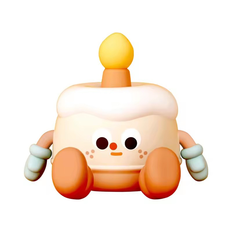 Lampada da tavolo per torta notturna di compleanno in silicone touch USB Change Touch