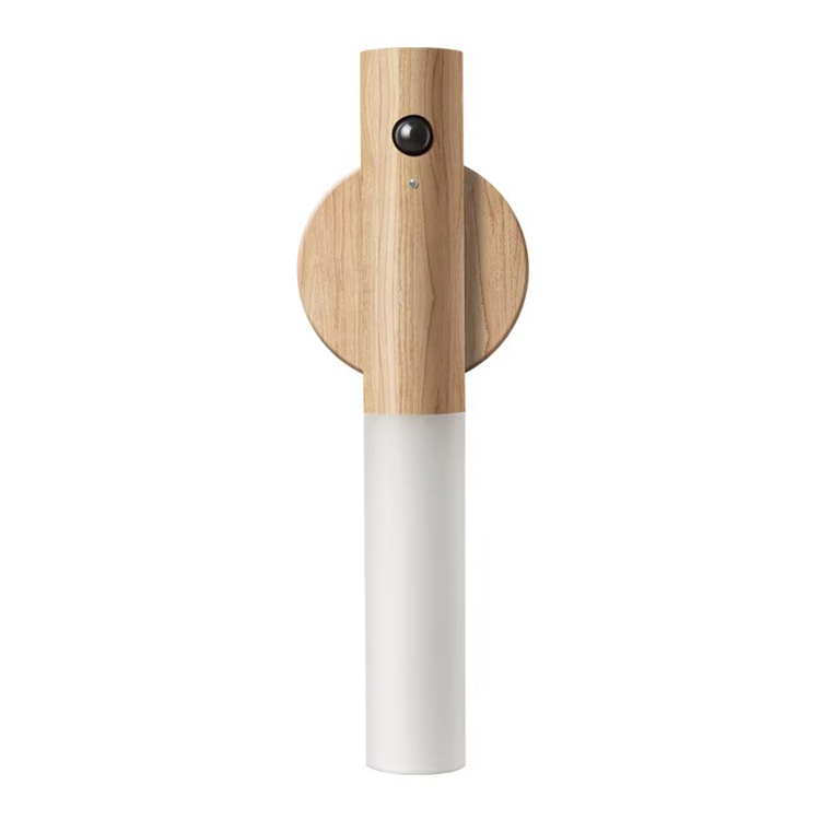 Lampada da tavolo multiuso con luce notturna in legno con ricarica USB