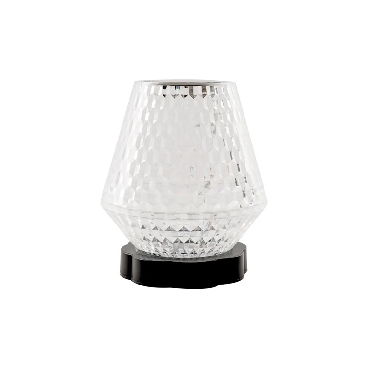Lampada da tavolo USB LED a forma di bicchiere di vino con atmosfera in cristallo