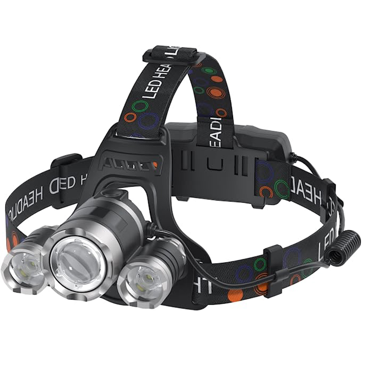 Luci frontali ricaricabili USB da campeggio impermeabili all'aperto