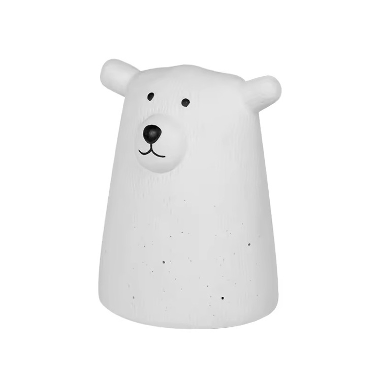 Lampada da scrivania in ceramica con orso in ceramica per illuminazione da soggiorno all'ingrosso