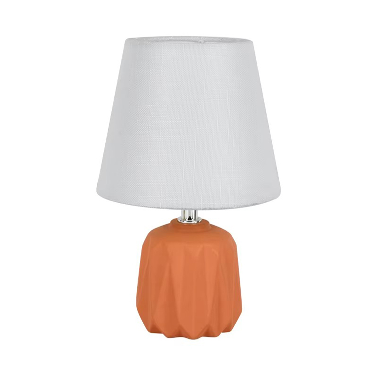 Lampada da tavolo arancione dal design moderno con base in ceramica all'ingrosso